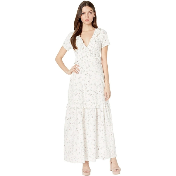BCBGeneration Dresses & Skirts - BCBG Day Cascade Ruffle Peplum maxi